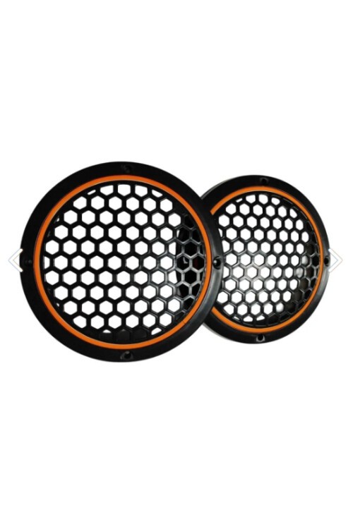 20cm Amber Neon Ledli Hoparlör Kapağı 2 Adet