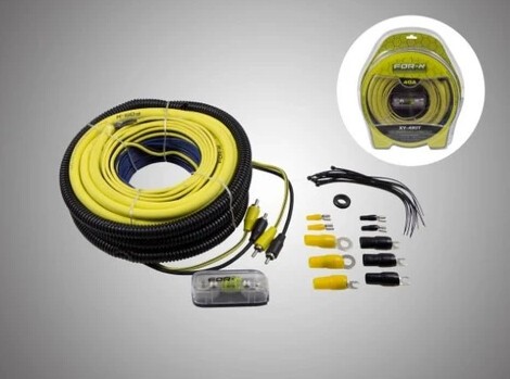 Forx 4 Ga Profesyonel Seri Kalın Oto Amfi Kablo Seti