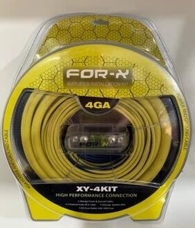 Forx 4 Ga Profesyonel Seri Kalın Oto Amfi Kablo Seti