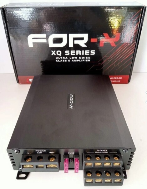 FORX5 Amfi + For-x Çakmak - For-x XQ-225.4D 4 Kanal Ses ve Bass Anfisi