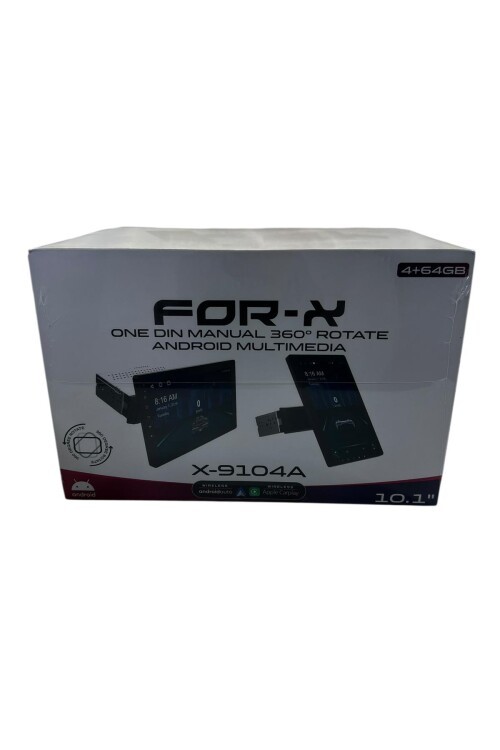 For-X 9104A 4-64 360 Derece Döner Kafa Android Profesyonel Her Araca Uyumlu Multimedya