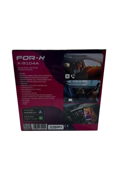 For-X 9104A 4-64 360 Derece Döner Kafa Android Profesyonel Her Araca Uyumlu Multimedya