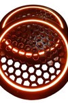 20cm Amber Neon Ledli Hoparlör Kapağı 2 Adet